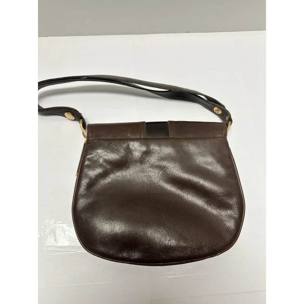 VintageBrown Genuine Leather Made In Italy Purse Made For Bloomingdales Elegant!